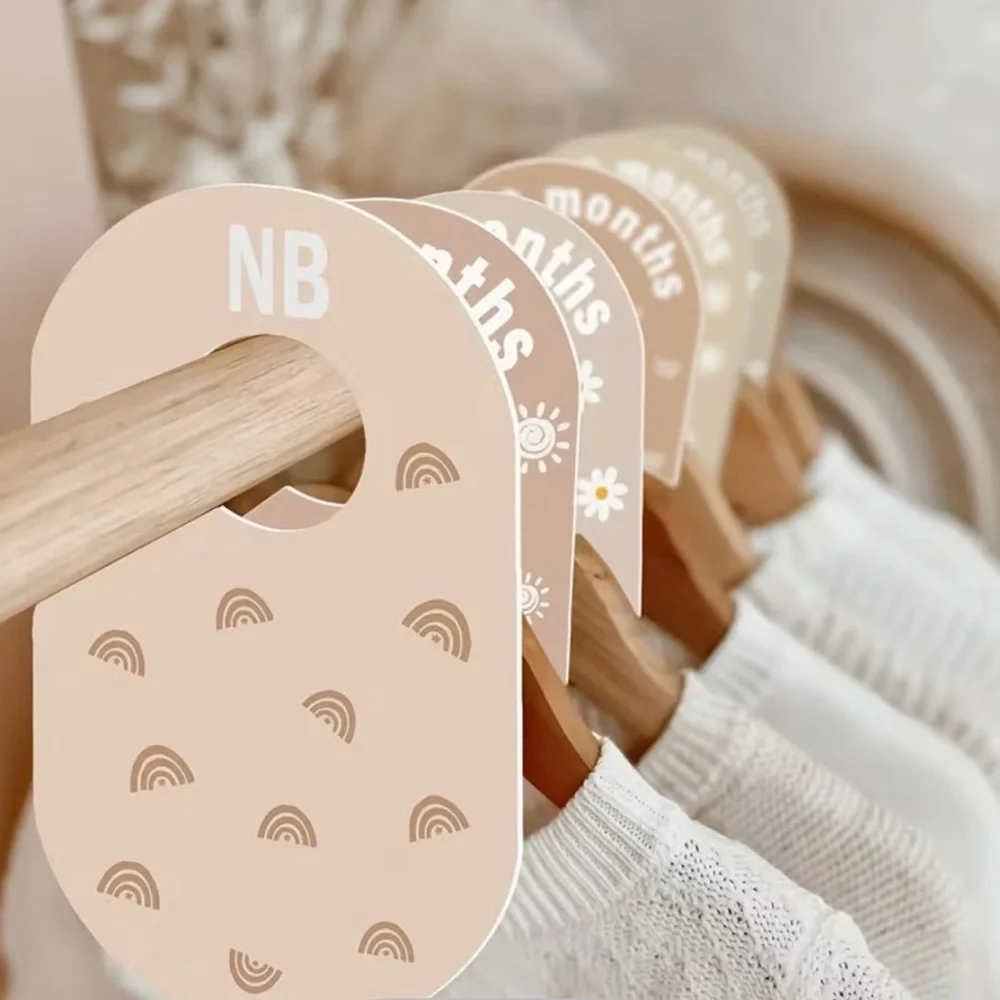 NWT 8 Pc. Plastic Pastel Infant Closet Divider Hangers, Wardrobe Organizer